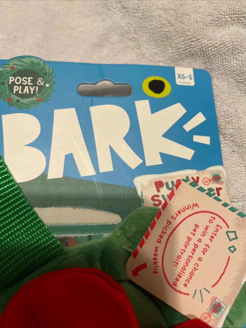 Bark Green Leaf & Red Berry Holiday Dog Toy
